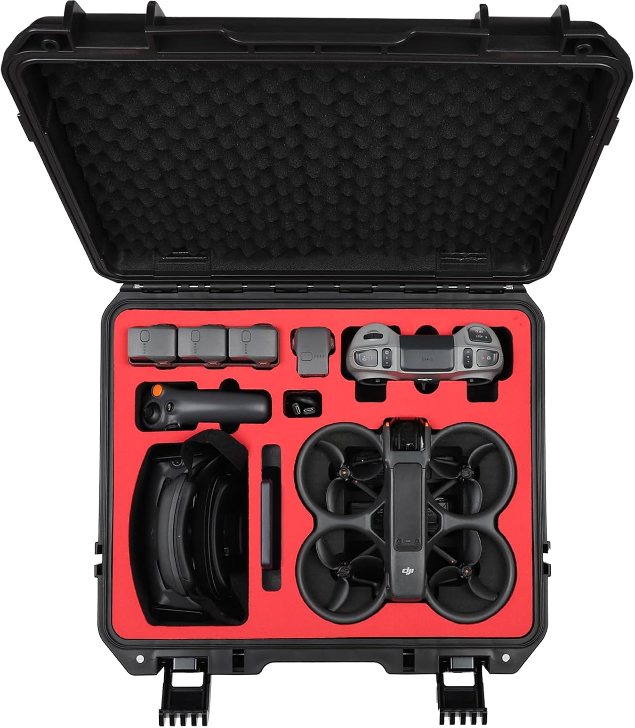 Waterproof Hard Case for DJI Avata 2 Fly More Combo | Fits DJI Goggles 3 / RC Motion 3 / FPV Remote Controller 3 and Accessories | Up to 8 Batteries | Shockproof, Dustproof