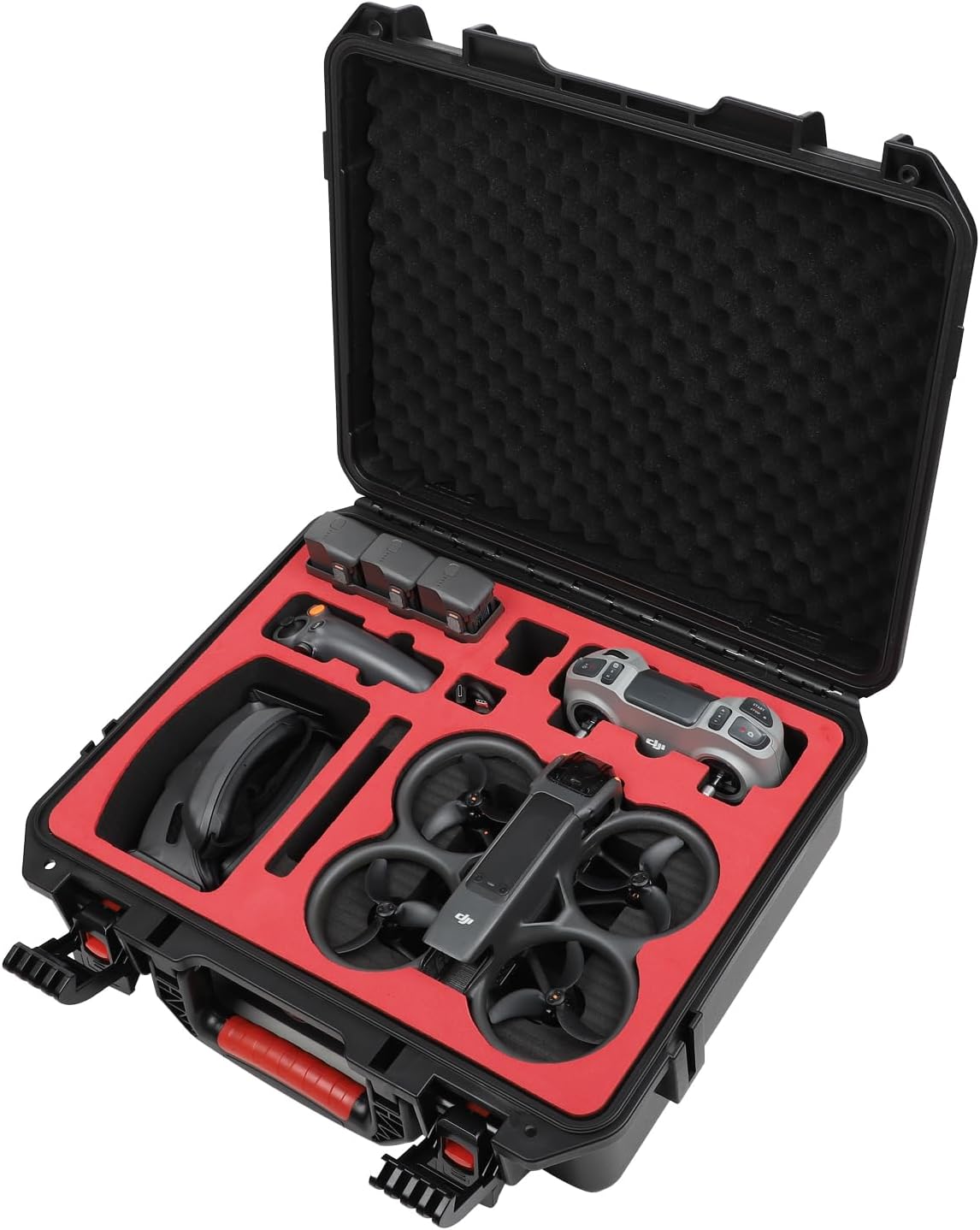 Waterproof Hard Case for DJI Avata 2 Fly More Combo | Fits DJI Goggles 3 / RC Motion 3 / FPV Remote Controller 3 and Accessories | Up to 8 Batteries | Shockproof, Dustproof