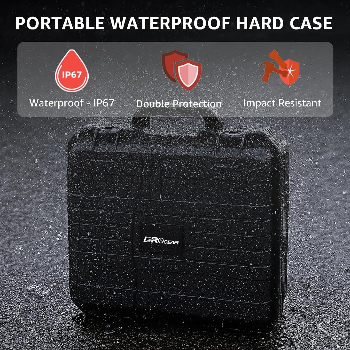 Waterproof Hard Case for DJI Air 3S Fly More Combo/Air 3 | Fits DJI RC2 / RC-N2 Remote Controller and Accessories | Up to 6 Batteries | Shockproof, Dustproof