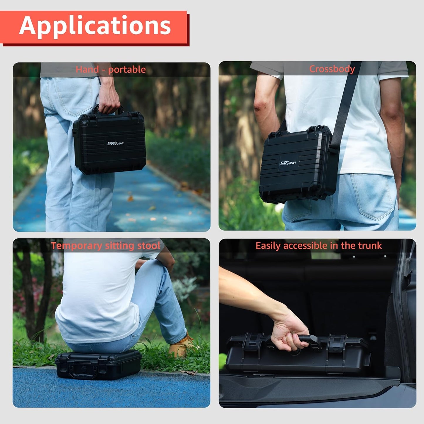 Waterproof Hard Case for DJI Osmo Pocket 3 / Creator Combo/Power Expansion Combo | Shockproof, Dustproof Protective Storage | Fits Battery Handle, DJI Mic 2 Transmitter, ND Filte and Tripod