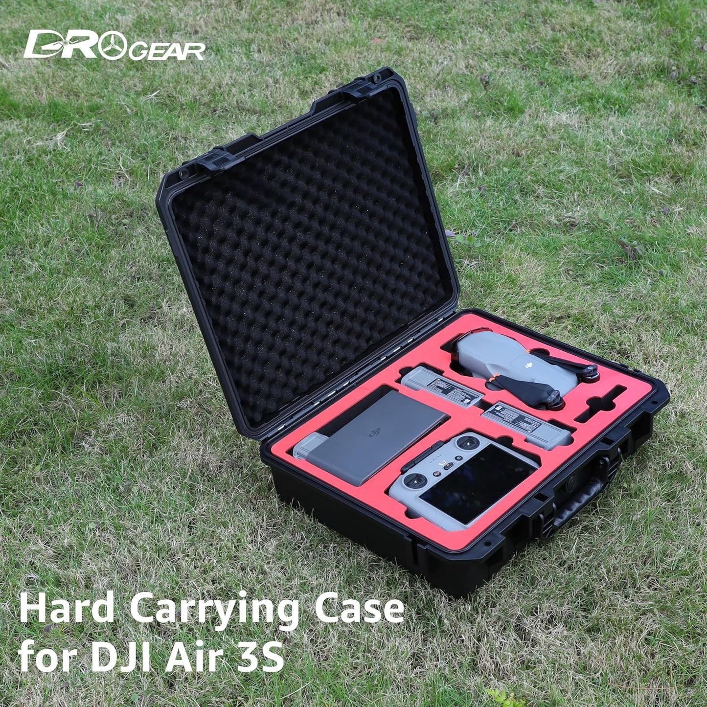 Waterproof Hard Case for DJI Air 3S Fly More Combo/Air 3 | Fits DJI RC2 / RC-N2 Remote Controller and Accessories | Up to 6 Batteries | Shockproof, Dustproof